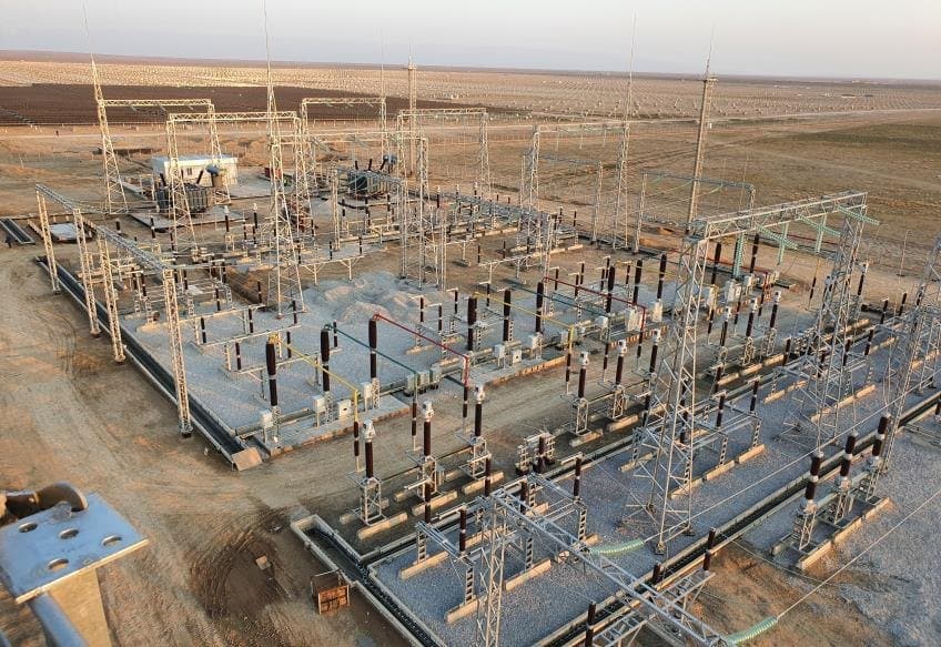 Tutli fotoelektr stansiyasi uchun 35/220 kV nimstansiya qurilishi